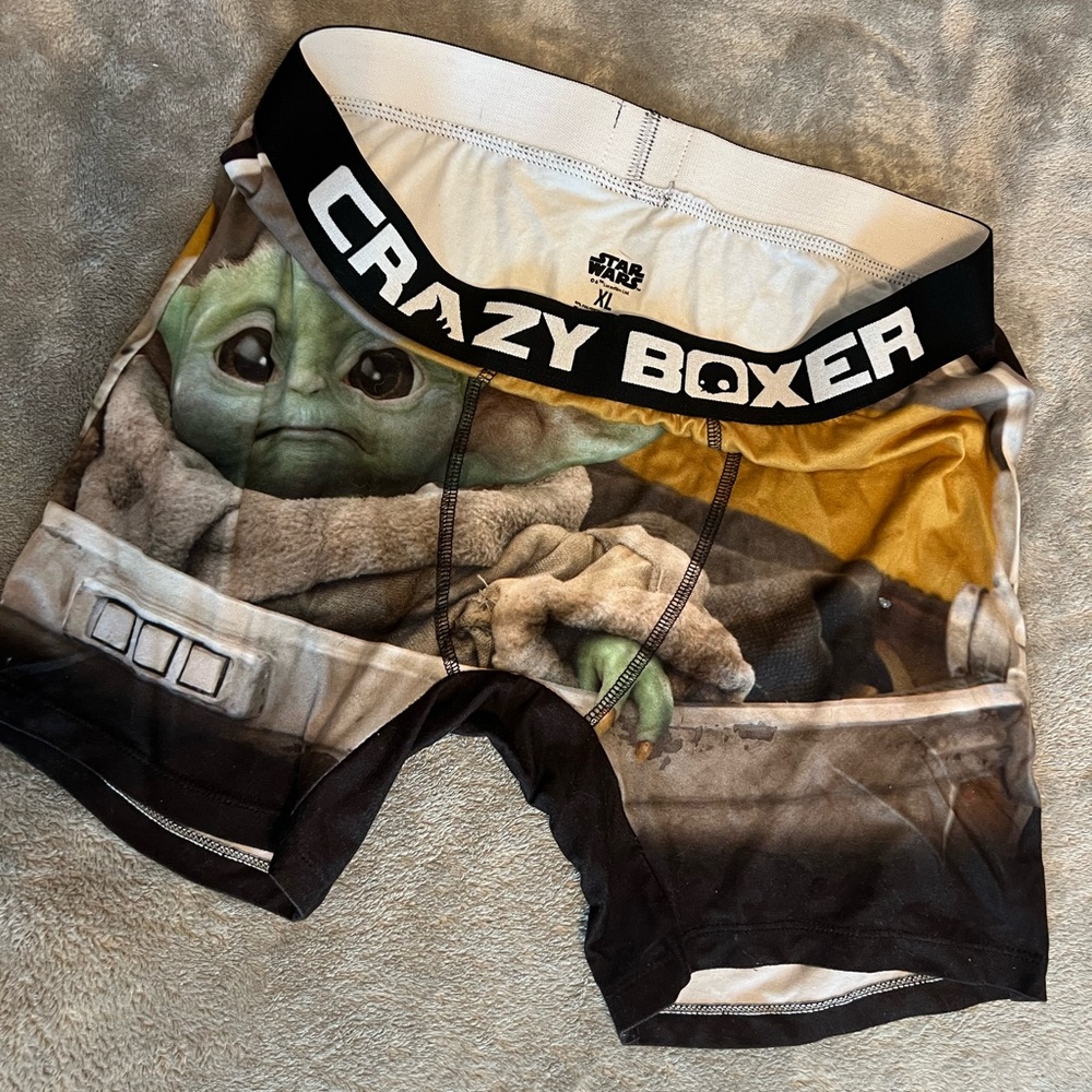 Star Wars Crazy Boxer Briefs with Baby Yoda Design